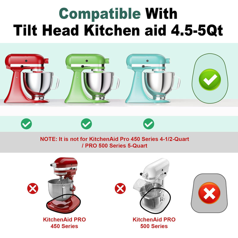Food-Grade Bamboo Mixer Slider for KitchenAid 4.5-5 Qt Tilt Head Stand Mixer, Appliance Sliding Mat for Kitchenaid Artisan, Kitchen Countertop Storage Accessories Mixer Moving Tray Attachments for 4.5-5 Qt Tilt Head Mixer
