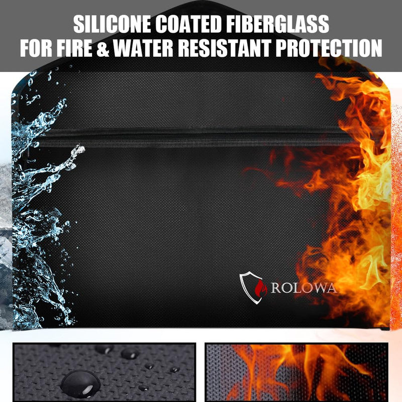 ROLOWAY Hanger Diversion Fireproof Safe, Hidden Compartment for Home & Travel, Secret Safe for Cash Hiding Under Clothes with Small Fireproof Bag 17.5 x 16.5 Inch Fireproof Hanger Safe with Fireproof Bag