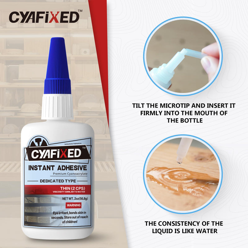 Professional Grade Cyanoacrylate Super Glue, Super Thin Viscosity CA Glue for Woodworking, 4 oz. Value Pack - Instant Adhesive for Woodturning, Pen Turning, Finish & Hobby 4 ounce
