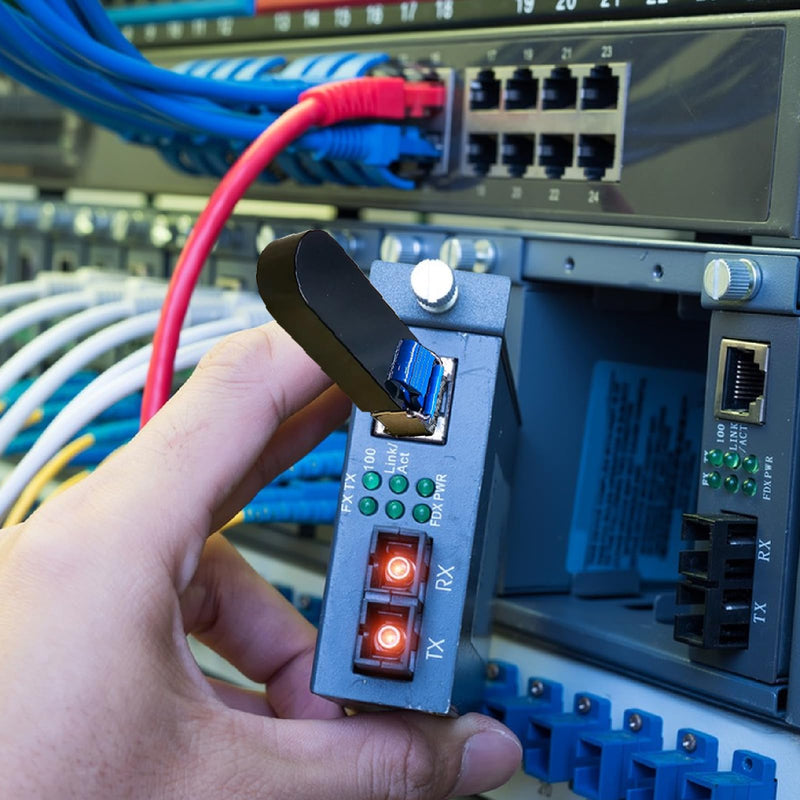 10 Pack Singlemode LC/UPC Fiber Optic Loopback Tester, Duplex LC Connector Test Plug, Single Mode 9/125 Test Plug for Testing Applications