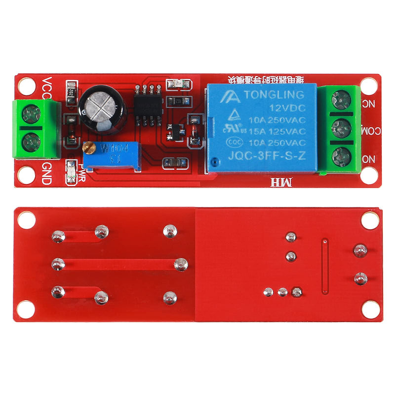 10PCS DC 12V NE555 Delay Timer Relay Switch Module Adjustable 0-10 Seconds Constant Current Regulator Timer Delay Converter for Automotive Control System Electrical Equipment 10PCS 12V