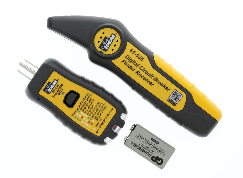 IDEAL INDUSTRIES INC. 61-535 Digital Circuit Breaker Finder with Digital Receiver and GFCI Circuit Tester