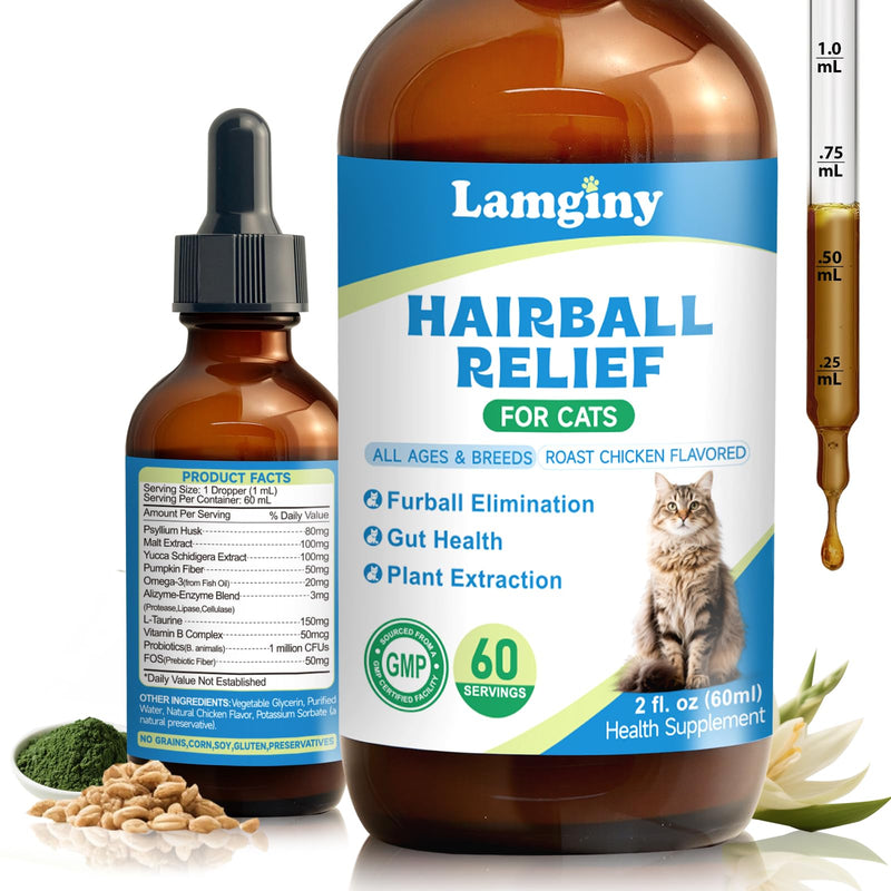 Hairball Relief for Cats & Lysine Drops for Cats