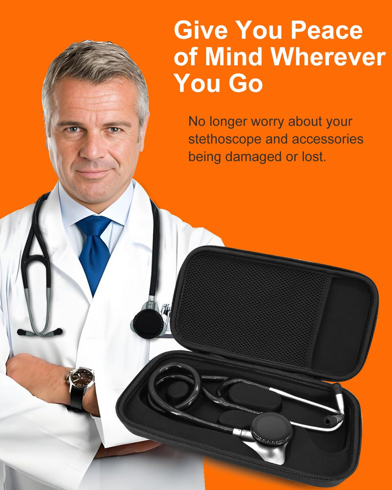 Hard Stethoscope Case for EKO CORE 500 Digital Stethoscope, Compact & Portable Storage Case, Carrying Case Only