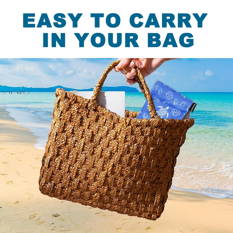 Beach Sand Removal Bag | Beach Sand Remover |Gentle, Skin-Friendly & Talc-Free | Natural Baby Powder Alternative | Safe & Effective Sand Cleaning | Essential Family Beach Accessory Turtle Pattern