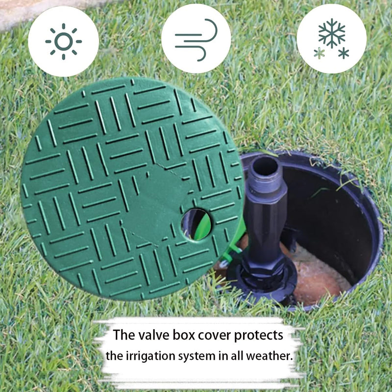 2PCS Sprinkler Valve Cover Irrigation Valve Box Cover Lid for Sprinkler Irrigation System Round Valve Overlapping Covers for Garden Outdoor Lawn Yard Sprinkler(6in) 6inch