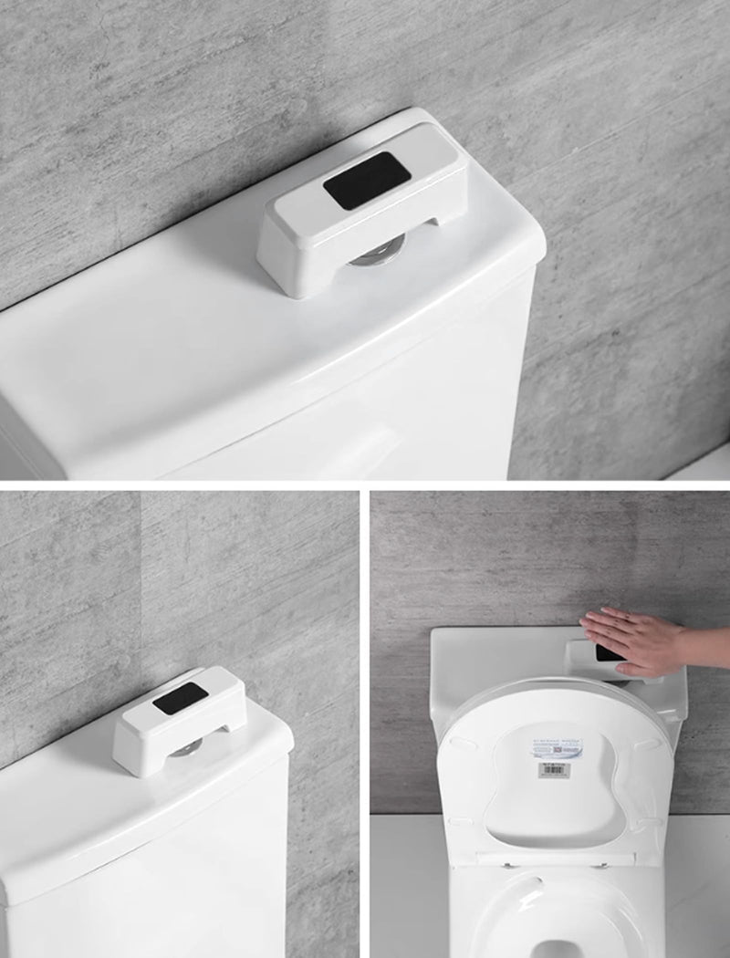 Touchless Toilet Flush, External Infrared Automatic Sensor Toilet Flusher 0.25S Induction Automatic Touchless Toilet Flusher Hands Toilet Flushing Kit(white) Toilet Flush Valves
