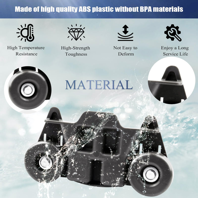 Dishwasher Wheels Lower Rack Upgraded Compatible for Whirlpool/Kenmore/Maytag/Kitchenaid. Replace Dishwasher Rack Wheels Parts of W10195416,W10579095A,PS11722152,W10195420,W10311123B,AP5983730(4PACK) Small