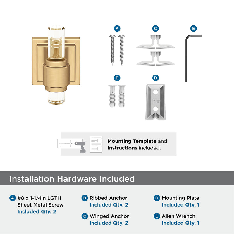 Amerock BH36060CCZ | Clear/Champagne Bronze Single Robe Hook | 2-15/16 inch (75 mm) Length Towel Holder | Glacio | Towel Hook for Bathroom | Bathroom Hardware | Bath Accessories