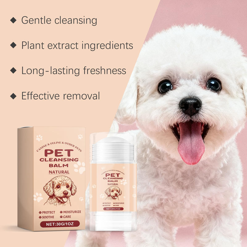 Tear Stain Balm for Dogs & Cats - Gentle & Natural Eye Cleaner Stick - Remove Tear Stains, Discharge & Debris, Pet Eye Balm Cleaner - Safe for Face, 1 oz