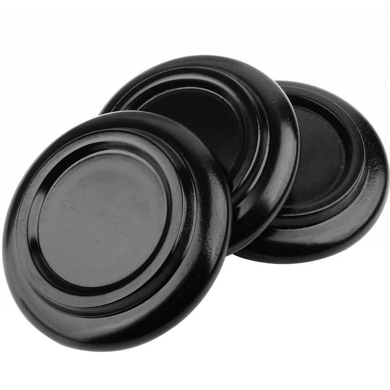 Eison Piano Caster for Grand Piano, Wood Piano Caster Cups Floor Protectors for Hardwood Floor,with Non-Slip & Anti-Noise Foam Piano Casters Pad, Set of 3,Black Black