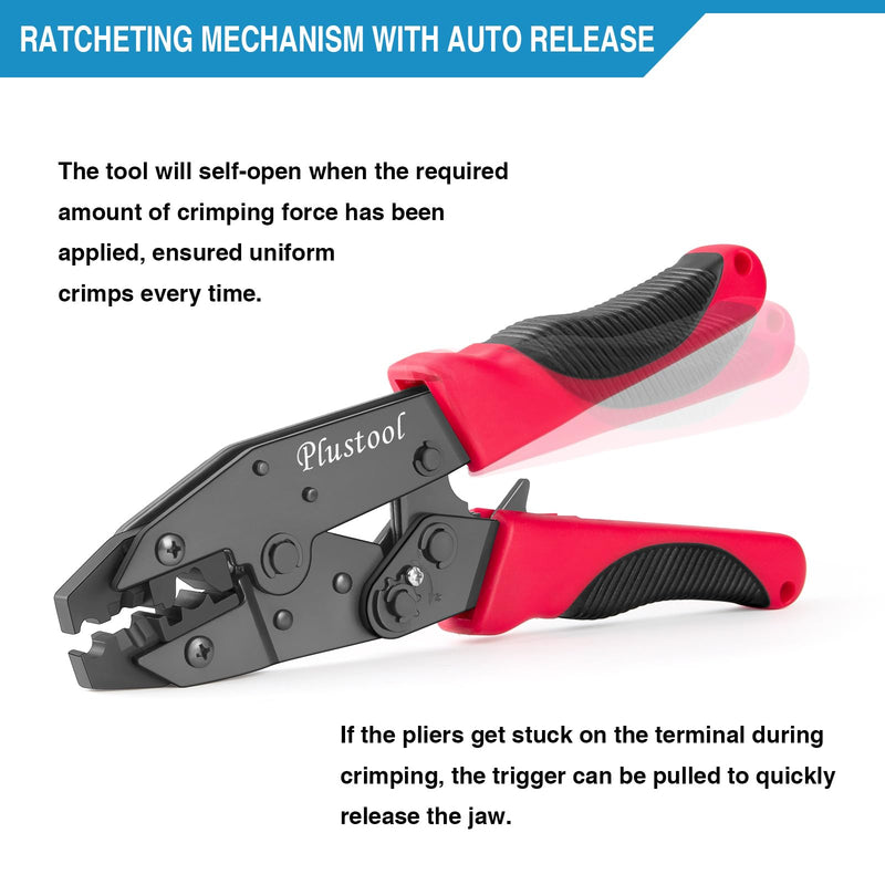 Crimping Tool for Spark Plug Ignition Wire, 8.5mm Ratchet Spark Plug Wire Crimper - Crimping Pliers - Electrical Terminal Crimping Tool