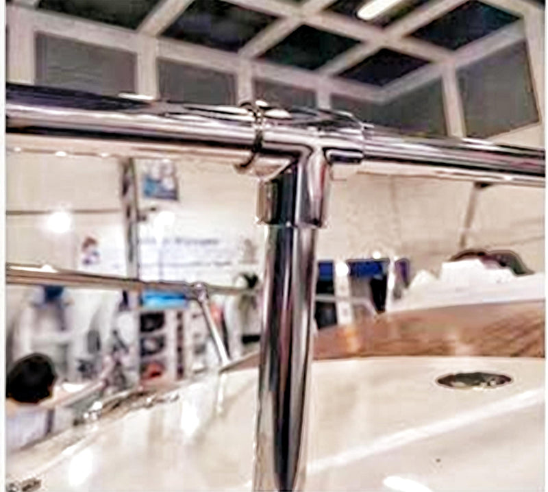 1Pcs Boat Marine 316 Stainless Steel 7/8"(22mm) 3 Way Corner Elbow Handrail Rail Tee Fitting 90 Degree 25.4mm /1"