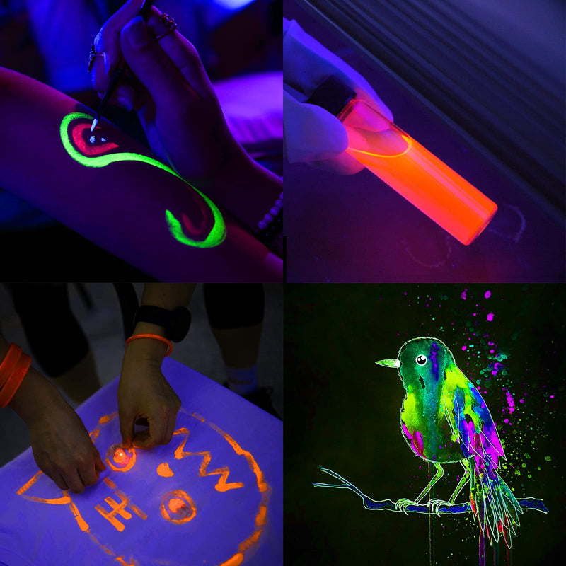 GREENIC USB Black Light Bar, 10W 1ft Upgraded UV LED Blacklight Strip Lights, Small Black Lights for Glow Party, Posters, Tapestry, Room, Bedroom Decor, Body Paint, Halloween Decorations, 2 Pack Modern