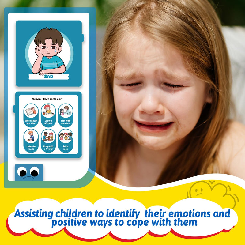 Torlam Feelings and Emotions Book for Kids, Calm Down Corner Supplies, Social Emotional Flipbook Mood Feelings Chart, Toddlers Autism Learning/ADHD Tools for Classroom Preschool Kindergarten