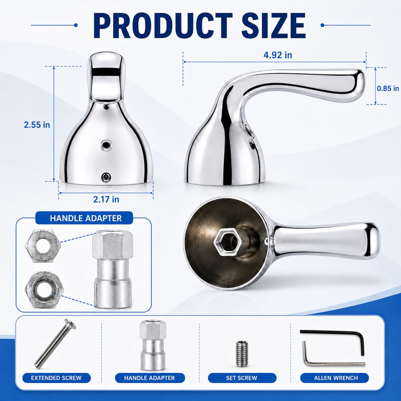RP74148 Shower Handle Replacement Kit Compatible with Delta (Chrome) Polished Chrome