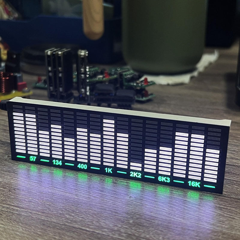 VBESTLIFE Music Spectrum LED Light, LED Sound Controlled Real Music Spectrum Display Pickup Ambient Light Atmospheric Rhythm Light Module for Home Theater, KTV, Bar