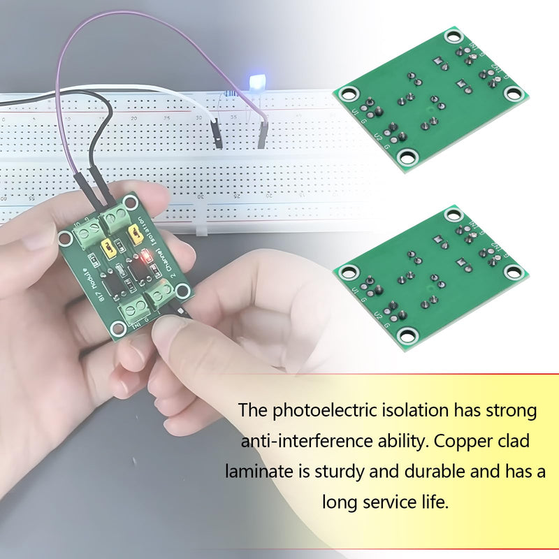 Create idea 5pcs 817 2-Channel Optocoupler Isolation Voltage Control Switching Module 3.6-24V Driver Photoelectric Isolated Module 38x29mm