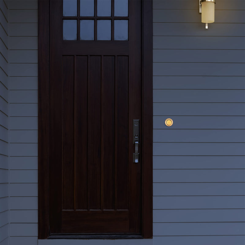Newhouse Hardware FMBL Lighted Doorbell Button, 1-Pack, Brass Brass (Lighted)