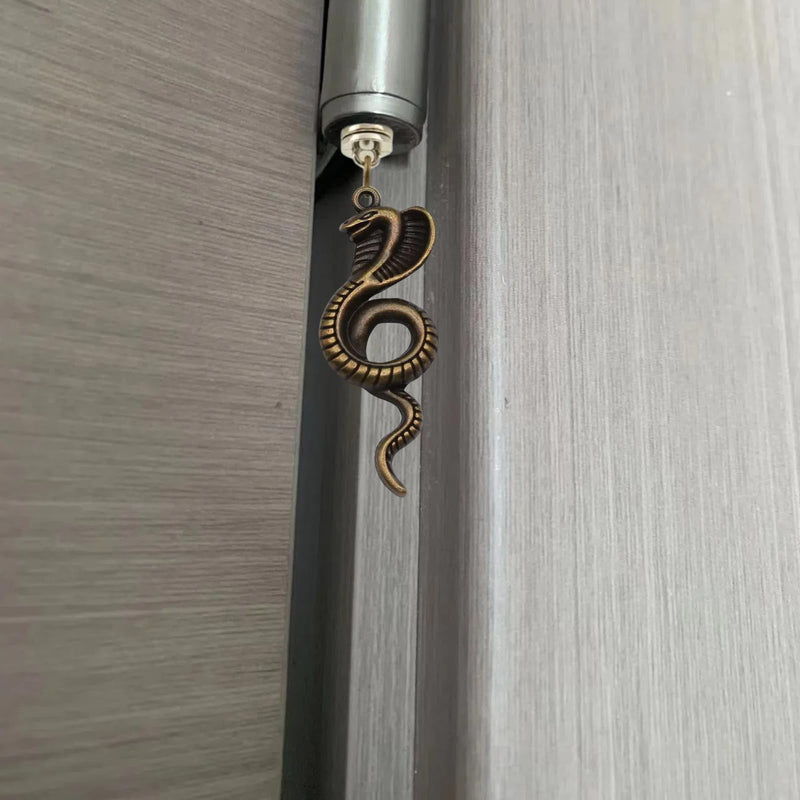 Brass Hinge Head Home Decoration Cobra,Magnetic Hinge Dropper Hanging,Magnetic Hinge Head Toppers,Door Hinge Pin Topper (Brass) Brass