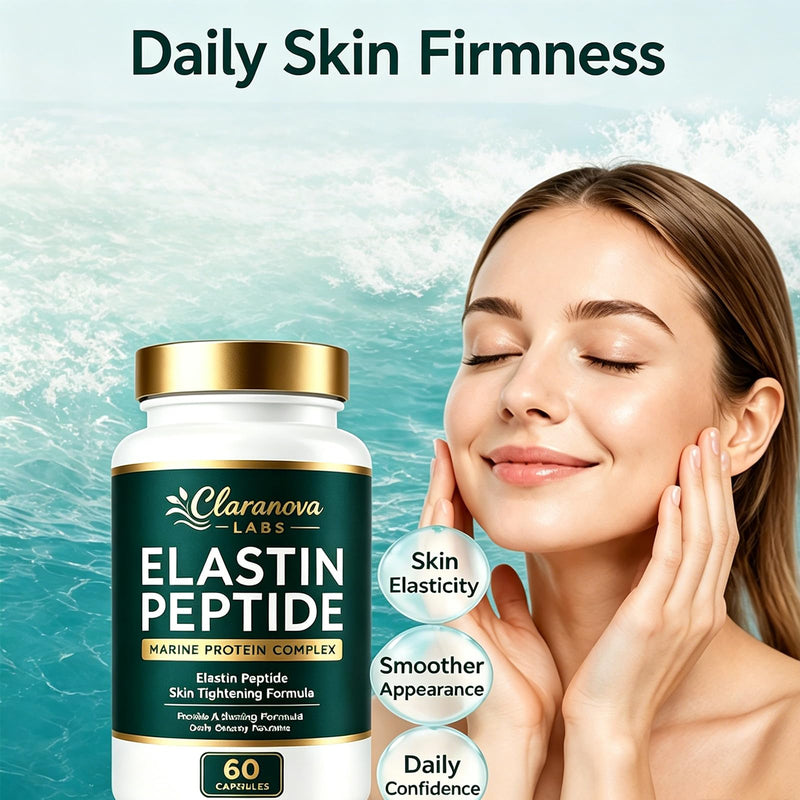 Elastin Peptides, Elastin Peptide Skin Tightening Formula, Marine Protein Complex, Daily Nutritional Support For Skin (1 Set, One) 1 Set 1 Fl Oz (Pack of 1)