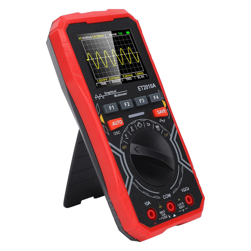 Portable 2 in 1 Handheld Digital Oscilloscope and Multimeter with 1MHz Bandwidth, 2.5Msps High Speed Sampling, Auto Sleep Function for Field Diagnostics and Electronics Testing by Professionals