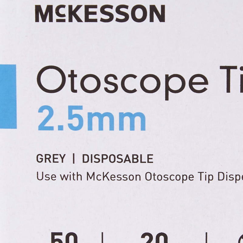 McKesson Otoscope Tips, Ear Speculum, Disposable, 2.5 mm, Gray, 1000 Count, 1 Pack - NewNest Australia