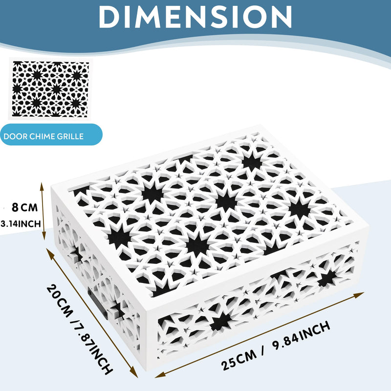 GRAUES Doorbell Cover | modern design door chime covers decorative | wooden doorbell cover box only (9.84” x 7.87” x 3.15”) large seize (9.84” x 7.87” x 3.15”)