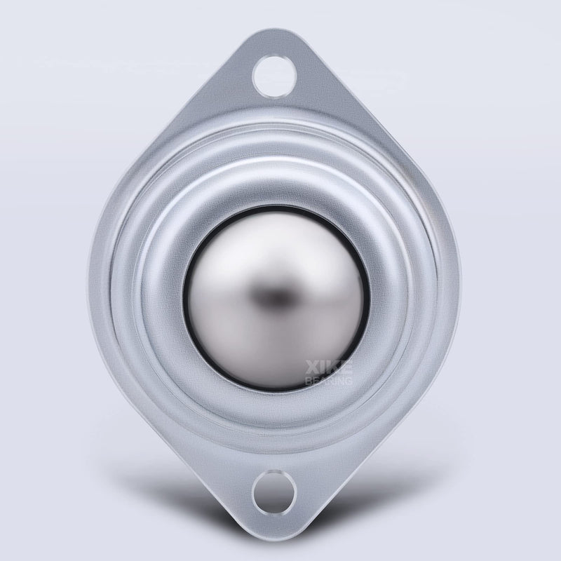XiKe 4 PCS 1/2" Roller Ball Transfer Bearings, 360º Rotation Universal Ball Casters, 18Lbs Carbon Steel Round Ball Transfer Unit for Conveyor, Roller Stand, Transmission System, Furniture 18 pounds load ＆ 1/2" ball diameter