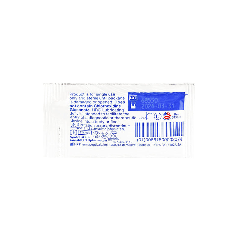Sterile Bacteriostatic Lubricating Jelly Oneshot Packets for Catheter Insertion, Anti-Chafing and Personal Use, Water Soluble Lubricant, Made in USA, Box of 144 3g Packets 1