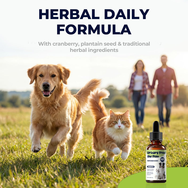 Kidney Stones Dissolver for Dogs & Cats, Urinary Tract Support Liquid Drops, Helps Reduce Crystal Build-Up & Support Healthy Urinary Flow, Bladder & Kidney Support Supplement, 2 fl oz