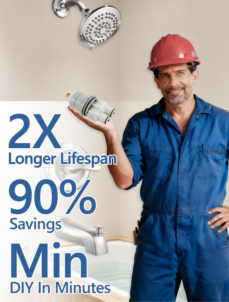 Shower Cartridge Replacement for Delta RP46074 (2006-Present) RP46074 with nut ×2