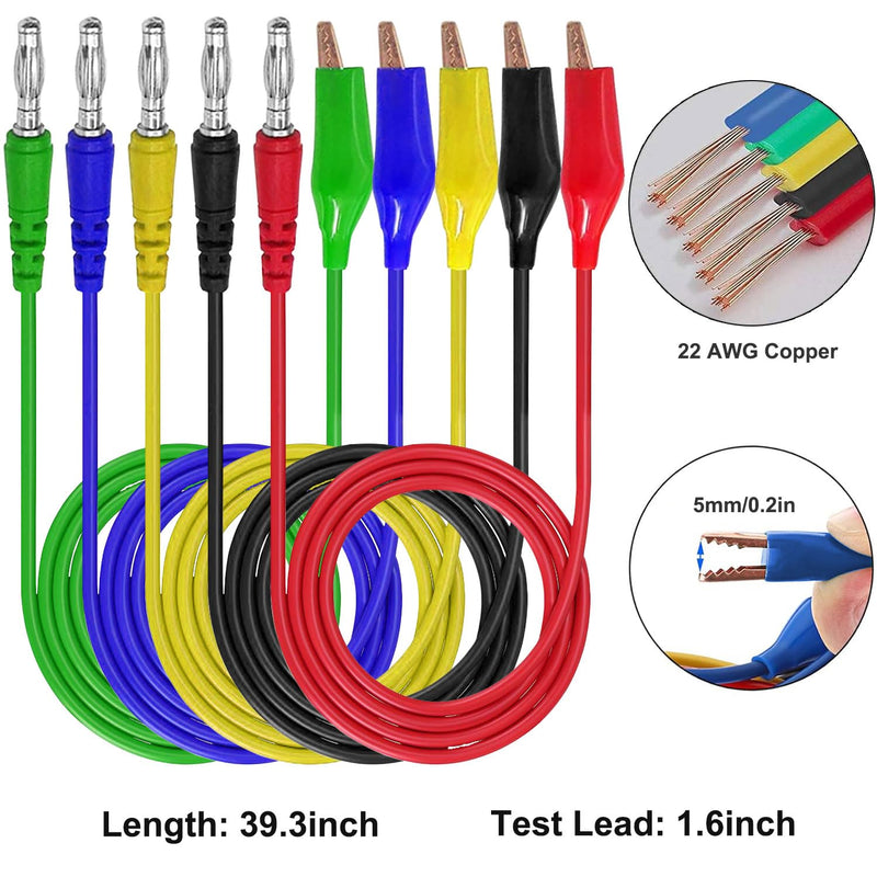 Linkhood 31PCS Back Probe Kit, Banana Plug to Copper Alligator Clip Automotive Test Leads Set, Insulation Wire Piercing Probes, Test Wires for Car Repairing Diagnostic Circuit Testing (30) 30