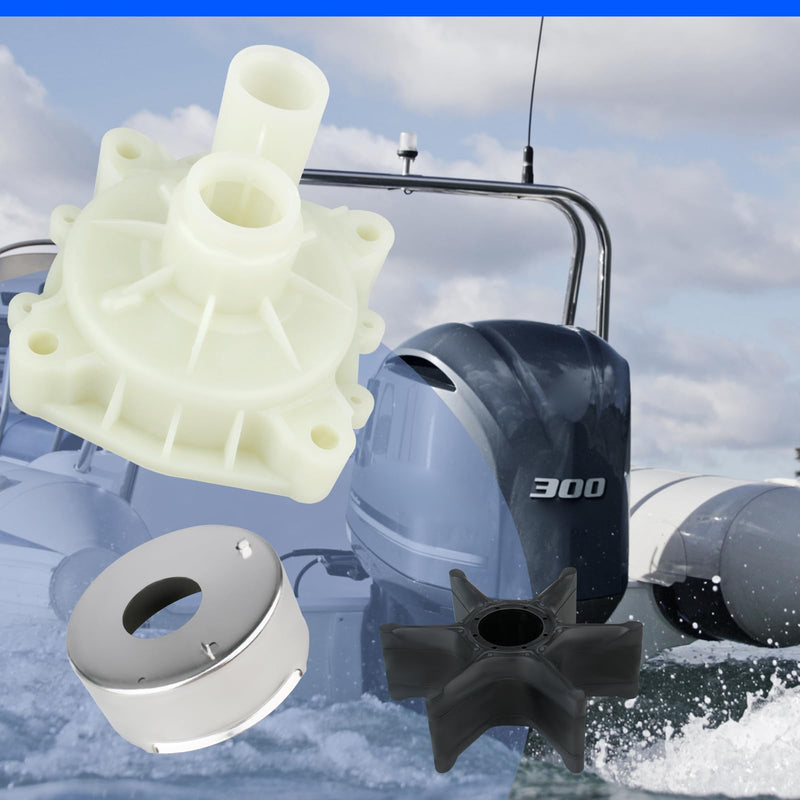 Water Pump Impeller Kit 61AW0078 Compatible with Yamaha Outboard Marine 150 175 200 225 250 300 HP Motorsm, 2/4 Stroke, Replaces 61A-W0078-A2/A3/A4-00 Sierra 18-3396-1