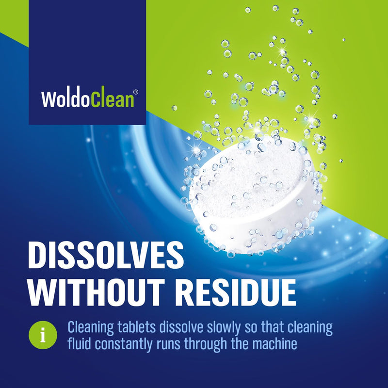 WoldoClean Espresso Machine Cleaning Tablets 40x 2g - Universal Backflush Tablets for Breville Barista Express, Jura, Gaggia, DeLonghi & Phillips, Removes Coffee Oils & Grease Residue Unscented 40 Count (Pack of 1)