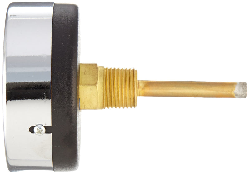 PIC Gauges TRI-HD-302R-G Center Back Mount Industrial Heavy Duty Round Dial Tridicator w/ SS Case, Plastic Lens, 3" Dial, 1/2" Male NPT, 0/200 psi Range, 80/320° F Temperature Range 0 - 200 PSI