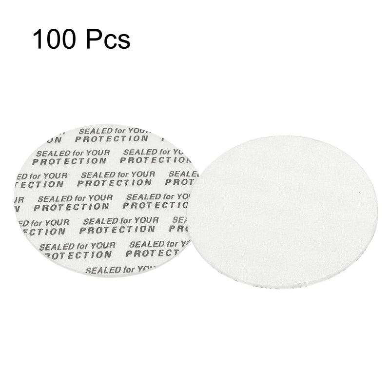 PATIKIL 43mm/1.69" Foam Lid Liner, 100 Pack PS Foam Resistant Tamper Pressure Sensitive Seal for Bottle Cap Liners Seals 43mm/1.69"