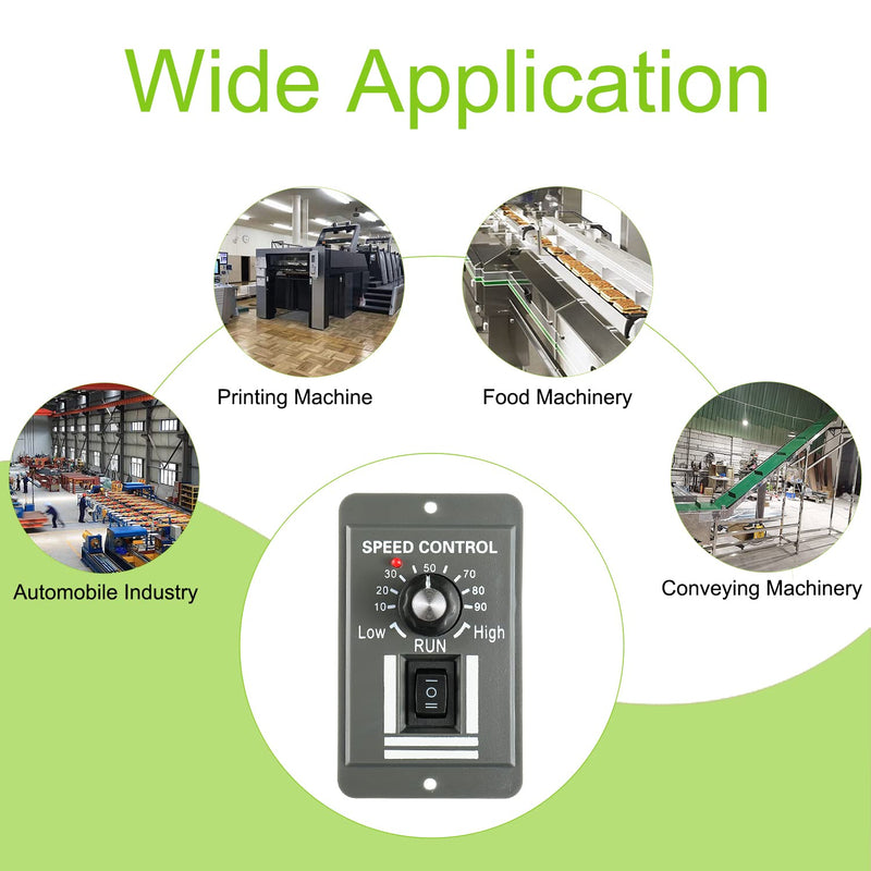 DC 12-60V Motor Speed Controller 20A Adjustable PWM Controller Switch Forward/Reverse Electric Motor Speed Regulator Suitable for DC Brush Motor