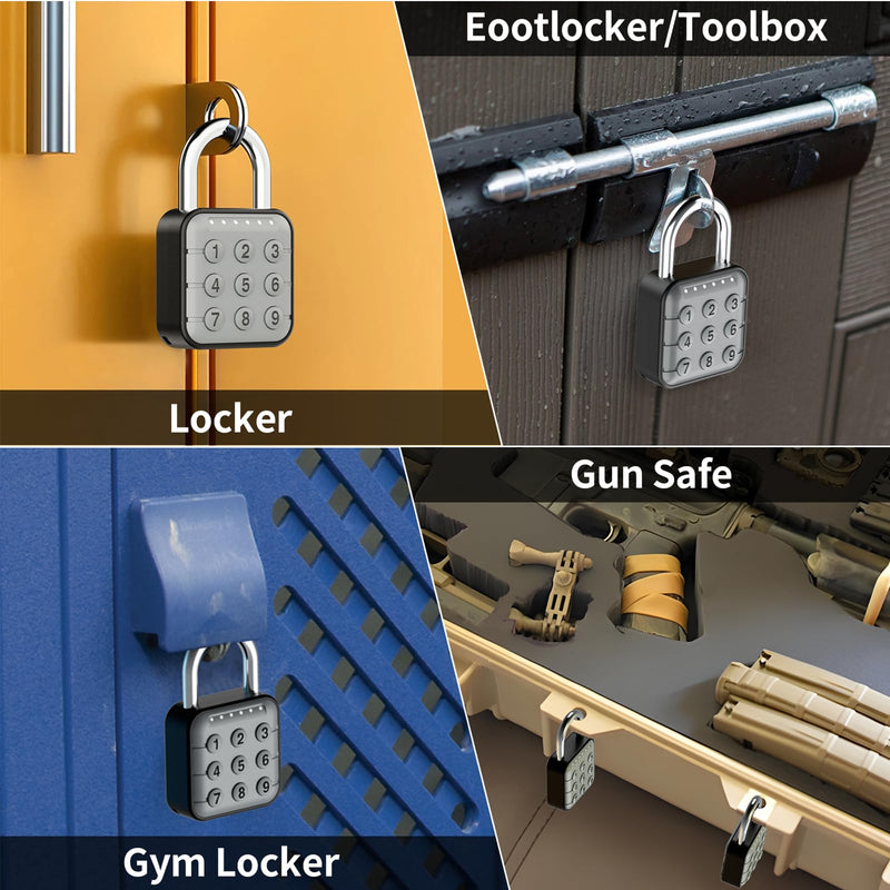 Combination Lock, Combination Lock for Locker, Locker Lock & Gym Locker Lock - High Security, Easy to Use for Gym, School, Travel, Outdoor Gray