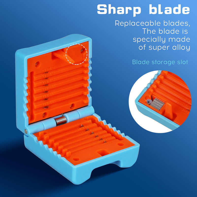 A-1233 Tube Stripper Stripping range 1.2-3.3mm Replaceable blade Cable Tube Slitter Fiber Optic Mid Span Cable Cutting Tool Jacket Tube Slitter Loose Tube Buffer with 12pcs spare blade