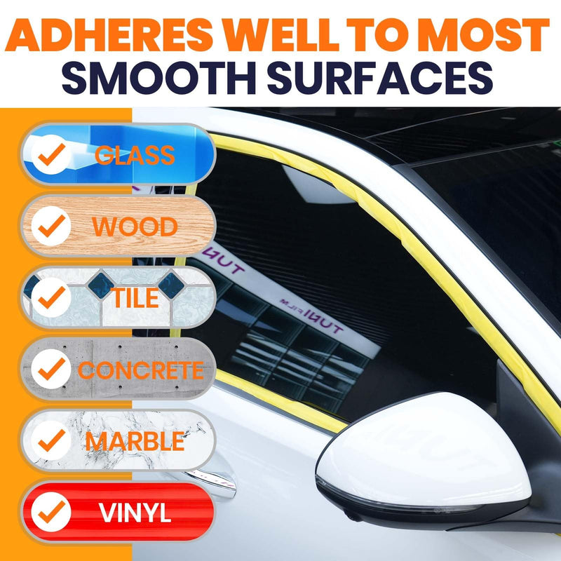 ADHES Orange Washi Masking Tape, 15-21 Day UV Resistant Painters Tape 1.41in