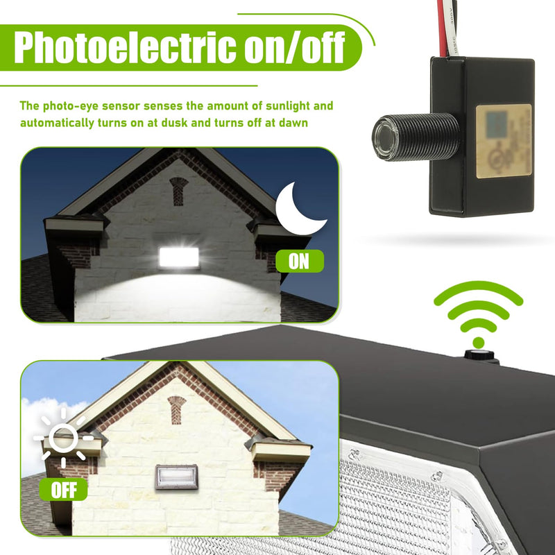 105V-130V AC Photocell Light Sensor Light Control Sensor Photoelectric Switch Dusk to Dawn Sensor with Automatic Illumination Detection Circuit for Outdoor Lighting Photoelectric Switch,1 Pack 1 Pack