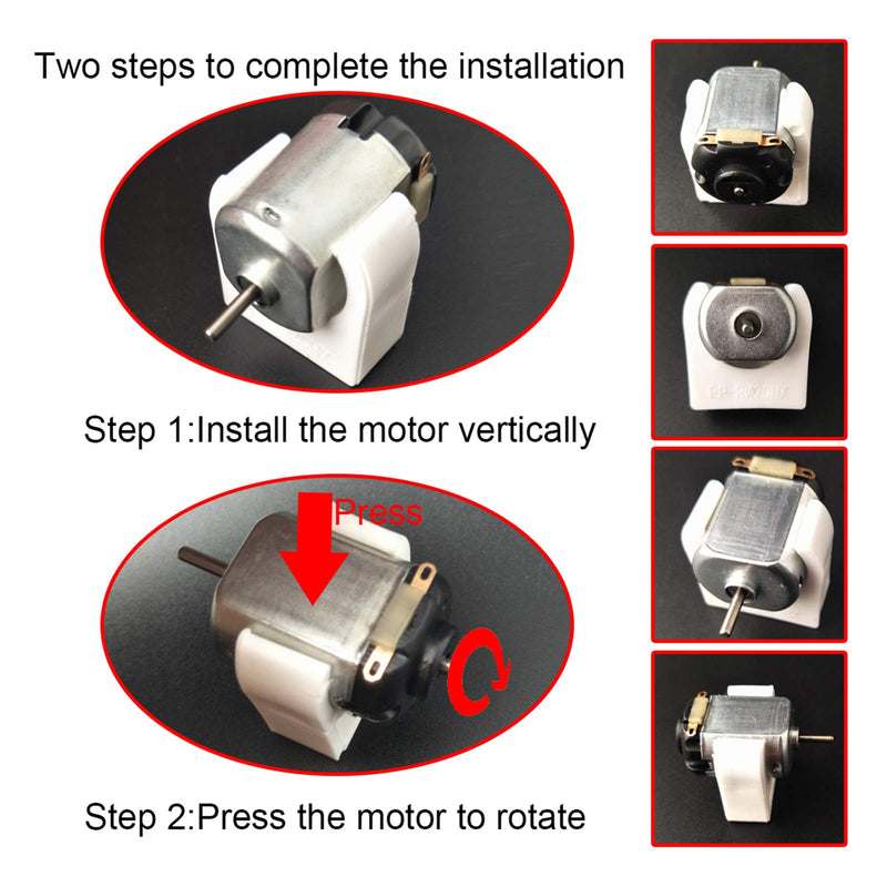 EUDAX 15 Pcs Rectangular DC Motor Mini Electric Motor 1.5-3V 24000RPM with 9.8" Lead Wires with Motor Mounting Bracket Holder for DIY Toys