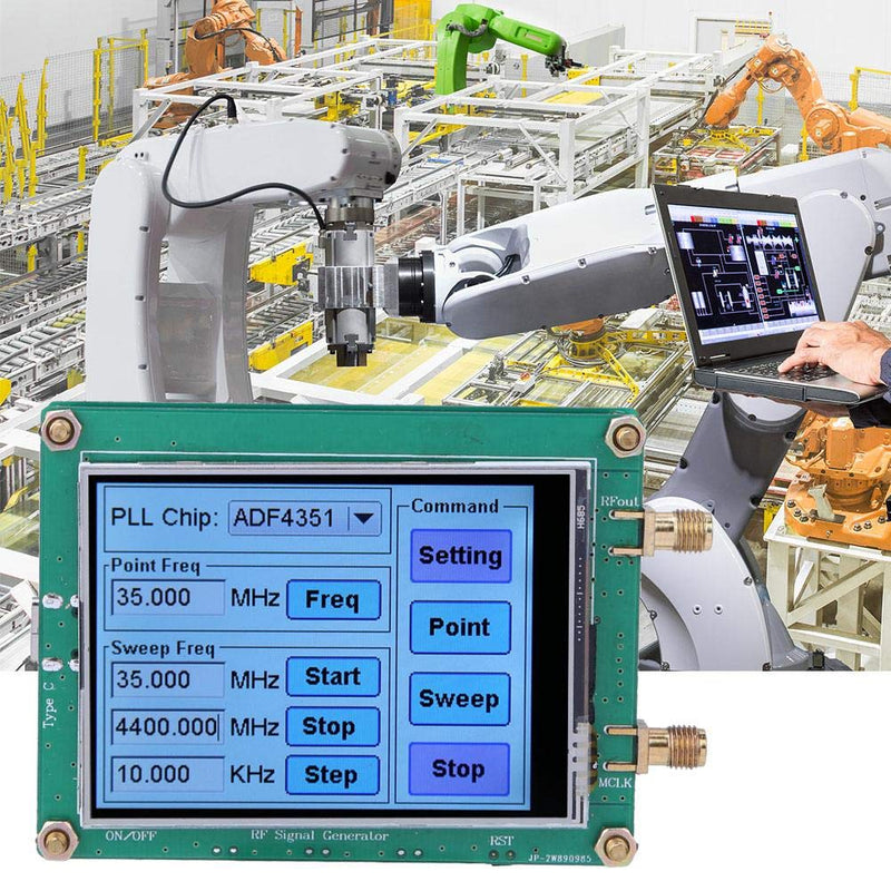 Generator High Exactness Full Touch Screen RF Sweep Dot Frequency Module Radio PC Meter Counter Control With Data Cable SMA Female ADF4350/ ADF4351 (ADF4351)