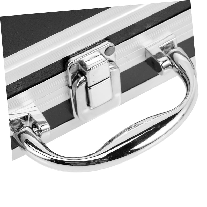 COLLBATH Aluminum Alloy Tool Storage Box with Handle Large Capacity Portable Organizer Case Multifunctional Makeup Briefcase for Home Office Travel 9.05X6.49X2.36 Inch