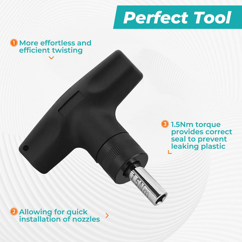 25PCS 3D Printer Nozzle Cleaning Kit with1.5Nm Nozzle Torque Wrench | For 3D Printer Nozzle Changing,Works on 6mm & 7mm & 8mm nozzles,Correctly Seals Nozzle Onto The Hot Block Torque Wrench Kit & Cleaning Kit