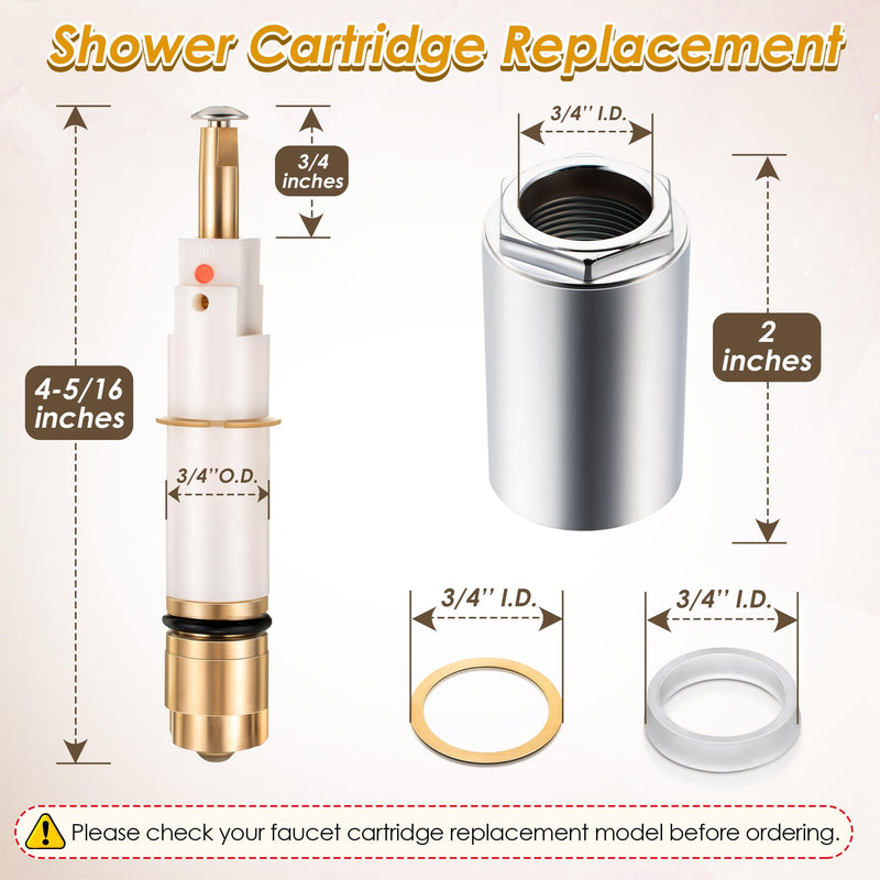 Dreyoo 1 Pack Shower Cartridge Compatible with MS-5AT-C, Compatible with Mixet Bathroom Single Handle Faucets, Shower Valve Cartridge, Single Faucet Repair Kit for Hot and Cold Water Applications
