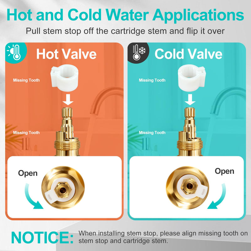 2 Pack 910-030 Shower Cartridge Replacement, Compatible with Price Pfister Shower Valve, Ceramic Disc Valve Cartridge for Bathroom Shower Faucet, Brass Construction 2