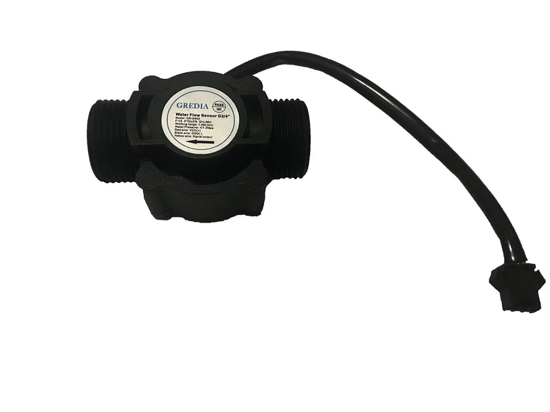 Digital LCD Display Quantitative Controller Water Control + 3/4" Hall Effect Flow Sensor Flowmeter G3/4" male thread