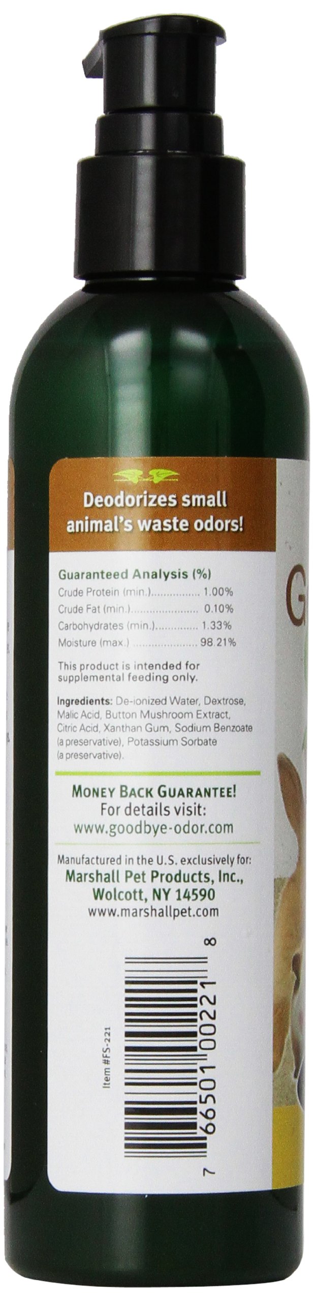 Marshall Pet Products Goodbye Odor Natural Deodorizing Water Supplement, for Ferrets and Small Animals, 8 oz 8-Ounce - PawsPlanet Australia